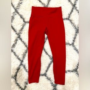 Fabletics High-Waisted PowerHold Red Leggings